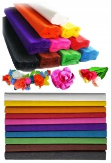 Bibuła marszczona szkolna 25x200 10 kolorów MIX Happy Color do wyprawki