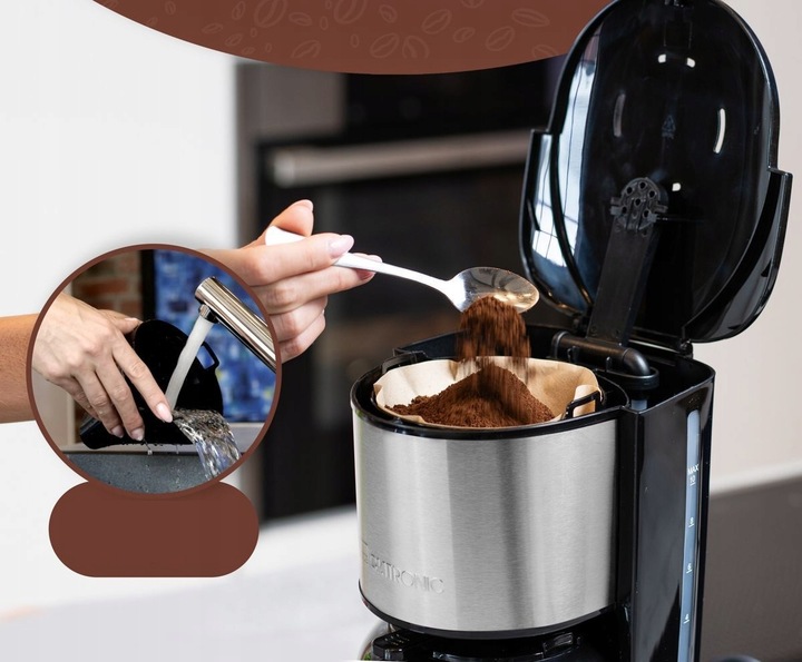 EKSPRES DO KAWY PRZELEWOWY 2w1 KAWIARKA Z TERMOSEM TERMOS 1,2L 800W