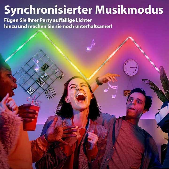 5m Taśma LED RGBIC NEON FLEX 5050 Aplikacja Bluetooth Pilot Zasilacz