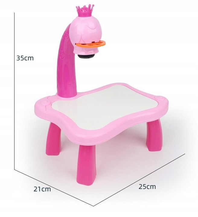 PROJEKTOR RZUTNIK TABLICA STOLIK DO NAUKI RYSOWANIA 24 SLAJDY MAZAKI GRATIS