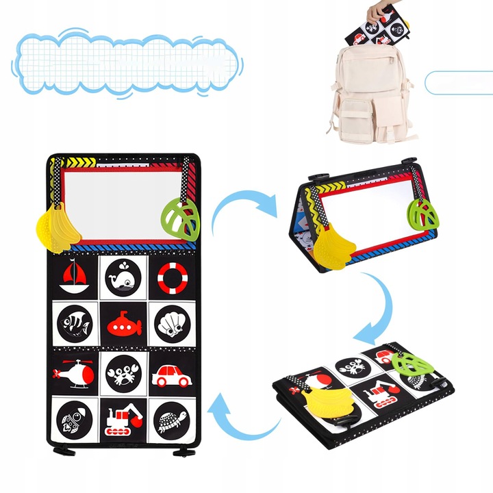 ZABAWKA SENSORYCZNA SKŁADANA Z LUSTERKIEM DLA DZIECI Wersja cyfrowa