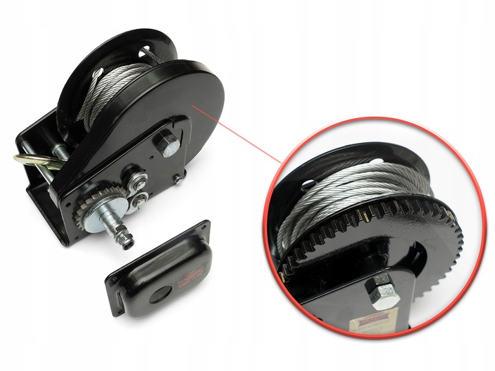 WYCIĄGARKA RĘCZNA KORBOWA LINOWA 1800lb WCIĄGARKA lebiodka przenośna DRAGON