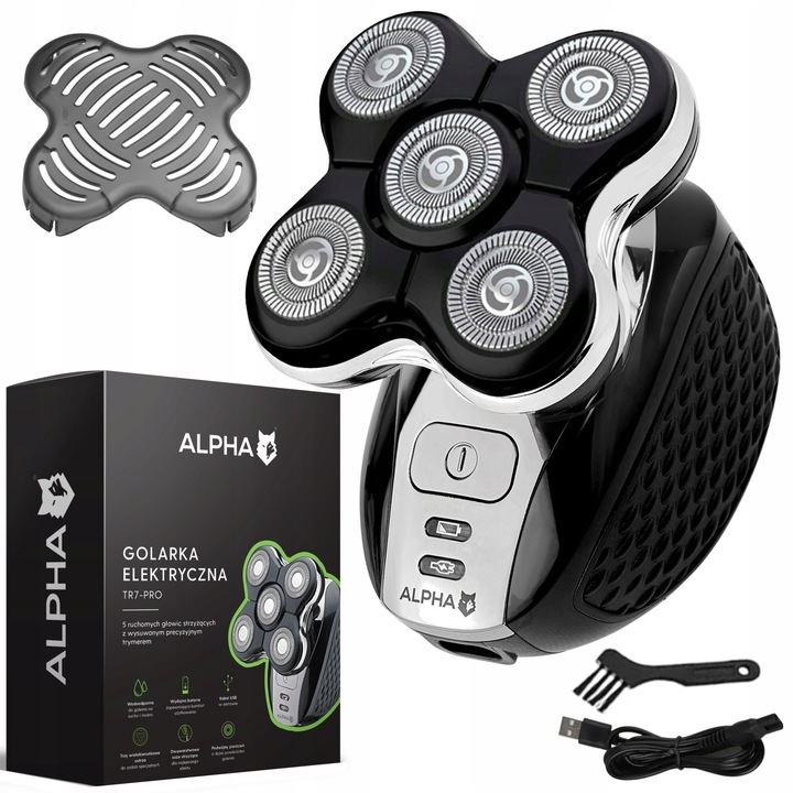 GOLARKA MĘSKA MASZYNKA DO GOLENIA BRODY GŁOWY TRYMER ALPHA