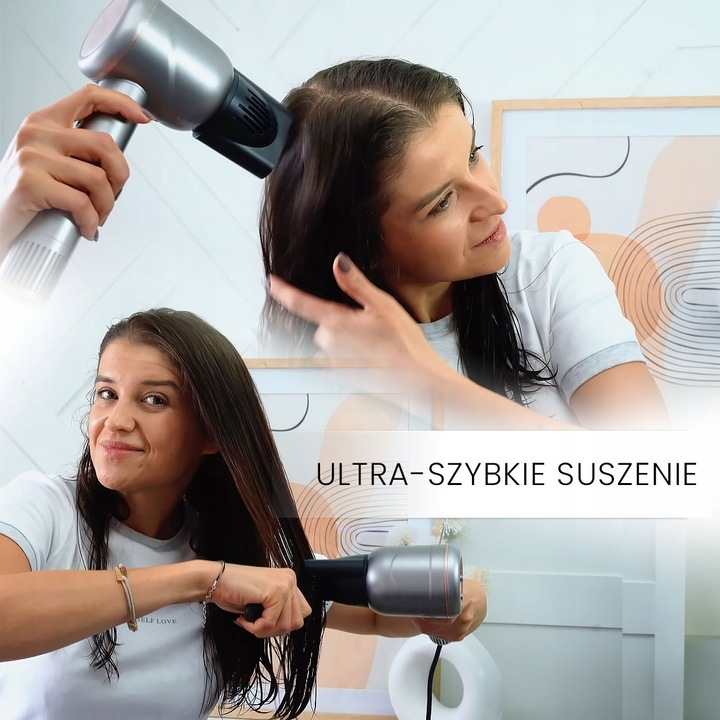 Inteligentna suszarka do włosów Air Essence MistralBlow iQ Ionic Gold&Grey