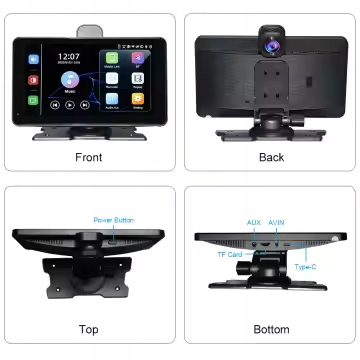 Ekran Monitor Radio Nawigacja Rejestrator 4K Kamera Android Auto CarPlay