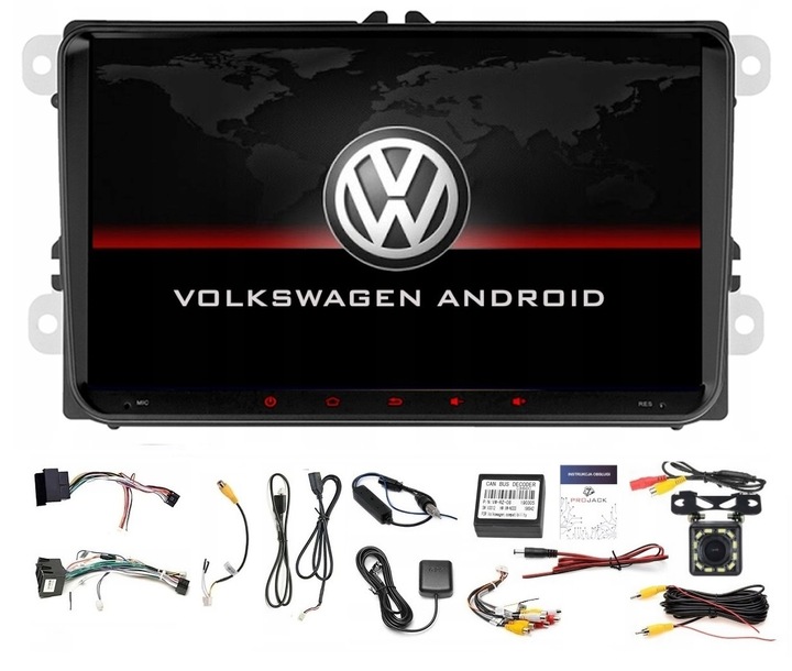 RADIO NAWIGACJA GPS ANDROID VW TOURAN 2003-2015 WIFI CARPLAY 4/64GB
