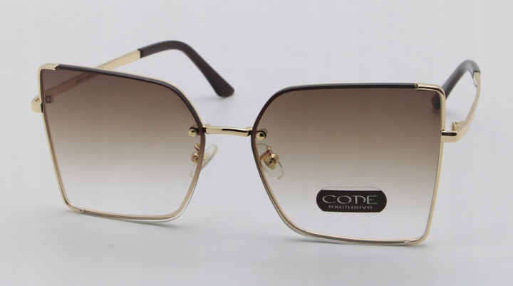 OKULARY PRZECIWSŁONECZNE DAMSKIE DUŻE Z FILTREM UV400 Code Exclusive