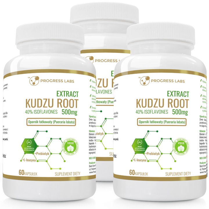 KUDZU ROOT Extract 500mg 40% isoflavones 3x60kaps