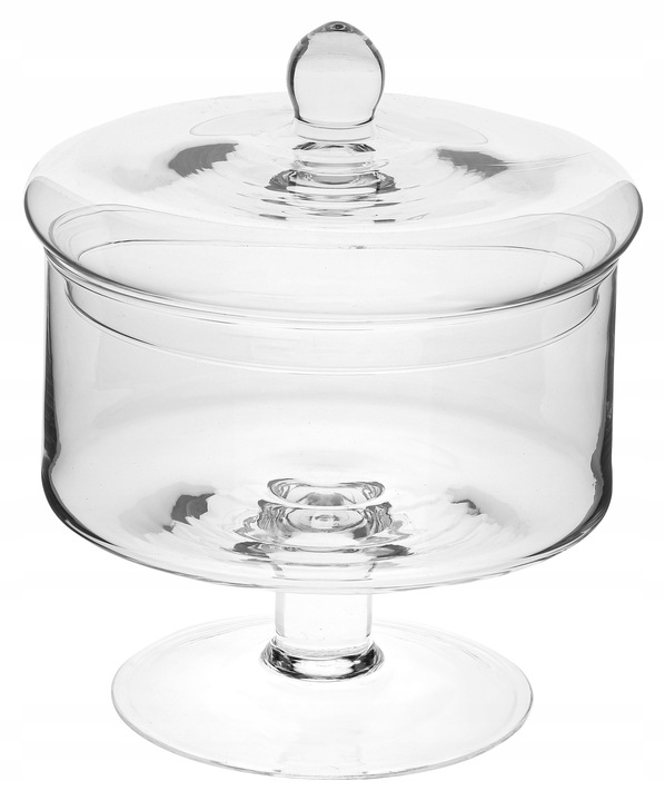 Bomboniera szklana pojemnik bombonierka h21 d21