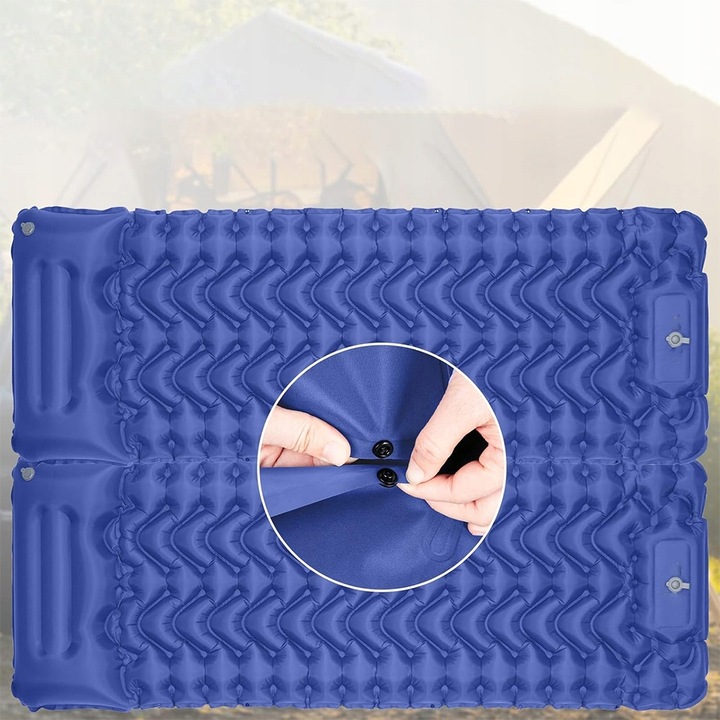 MATA SAMOPOMPUJĄCA MATERAC KARIMATA TURYSTYCZNA Z PODUSZKĄ NAMIOT KEMPINGU