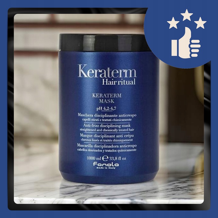 Fanola Maska do Włosów Suchych z Keratyną Keraterm Puszących się 1000 ml