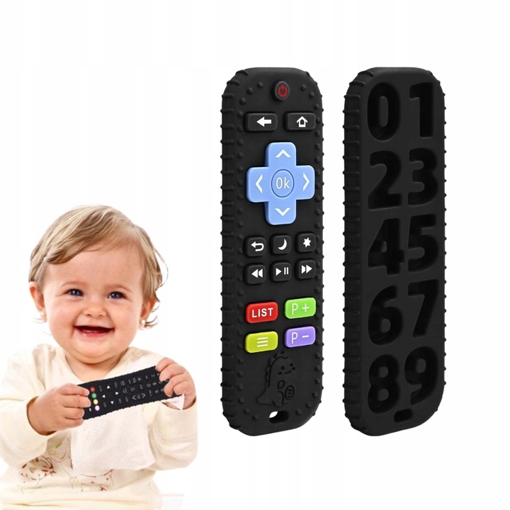 ZĄBKOWANIE ZABAWKI DO ŻUCIA GRYZAK DLA NIEMOWLĄT PILOT CZARNY