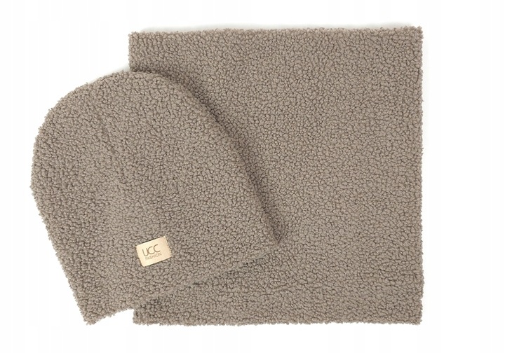 KOMPLET zimowy damski CZAPKA i KOMIN szal MODNY BARANEK BUKLA NOWE KOLORY