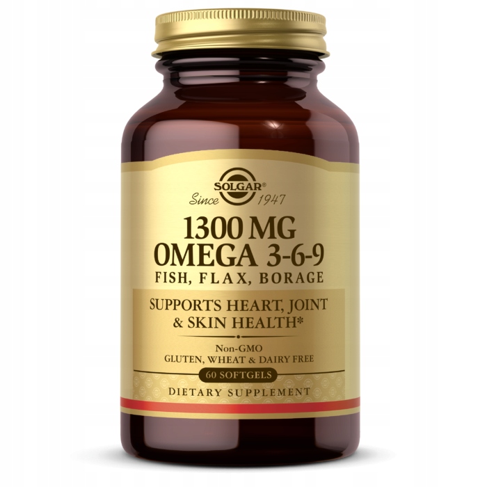 Solgar Omega 3-6-9 60 kapsułek KWASY TŁUSZCZOWE OMEGA EPA DHA