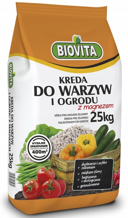 Kreda do warzyw i ogrodu z magnezem 25kg BIOVITA