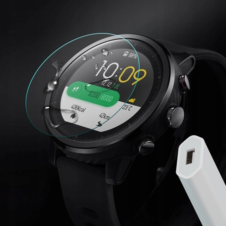 Smartwatch Męski - Zegarek Menu PL GPS Amoled Dyktafon Wodoodpony - 860mAh