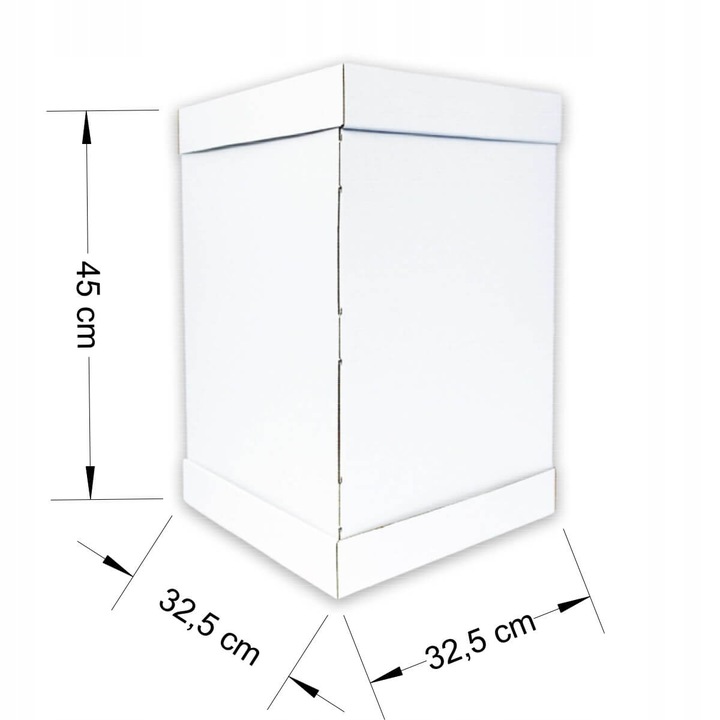 Karton pudełko na wysoki tort pietrowy 32,5x32,5x45 cm