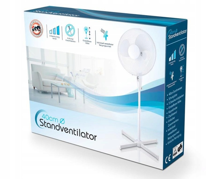 Wentylator podłogowy Ito 40CM Ventilator biały