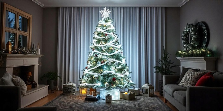 Lampki Choinkowe 200LED Kulki Zimny Białe na Choinkę Oświetlenie 16 M