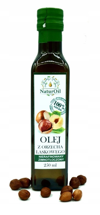 OLEJ ORZECHOWY Z ORZECHÓW LASKOWYCH nierafinowany Naturini 250ml