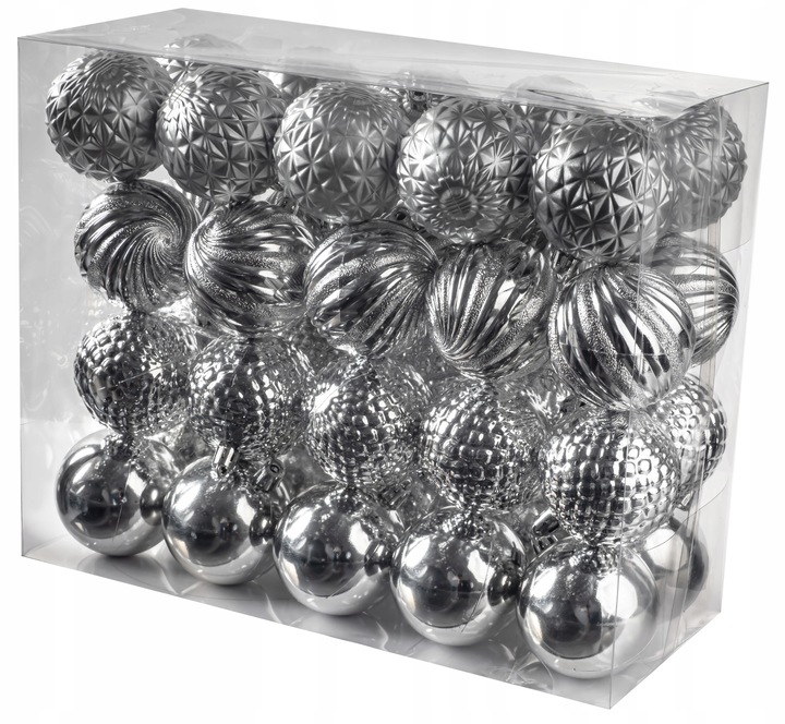 BOMBKI nietłukące CHOINKOWE wzory ZESTAW BOMBEK 6 cm 40 szt