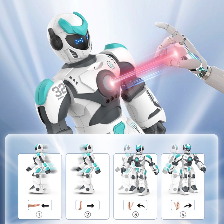 ROBOT DUŻY INTERAKTYWNY ZDALNIE GEST PROGRAMOWANY STEROWANIE GŁOSOWE LED