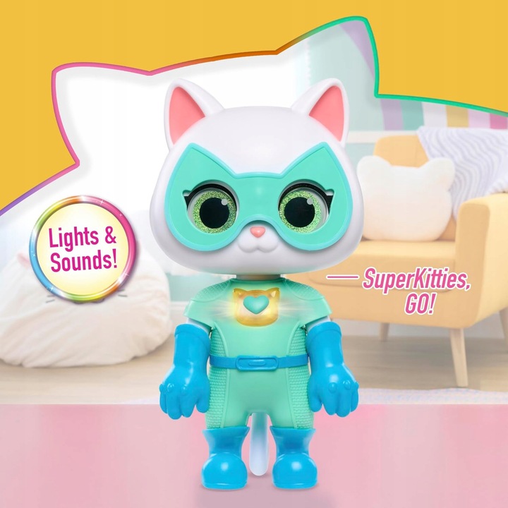 DISNEY JUNIOR SUPERKOTY SUPER KITTIES INTERAKTYWNA FIGURKA BITSY/KIZIA 20CM