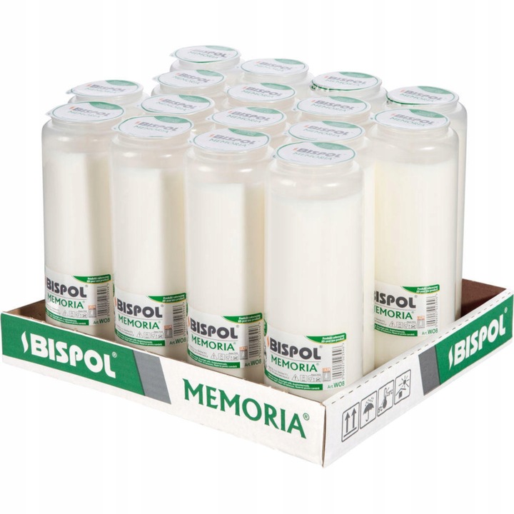 Wkłady Olejowe Do Zniczy Bispol W08 192h 16 Sztuk Długo Palące