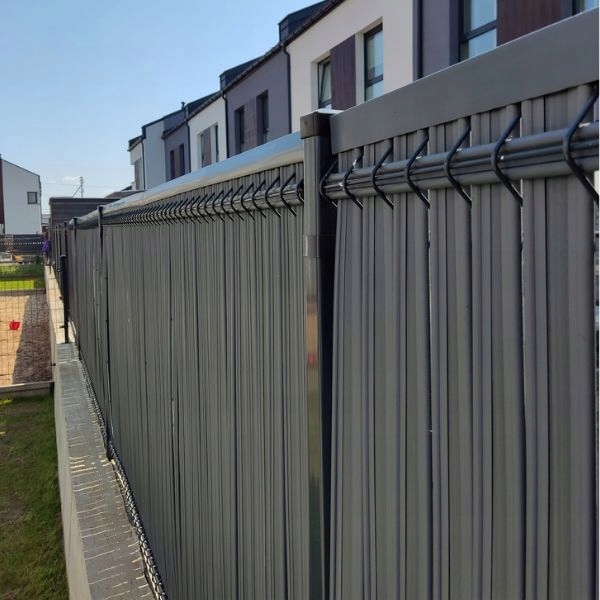 GRAFITOWA OSŁONA NA PŁOT LISTWY NA OGRODZENIE PANELE LAMELE 172X250CM