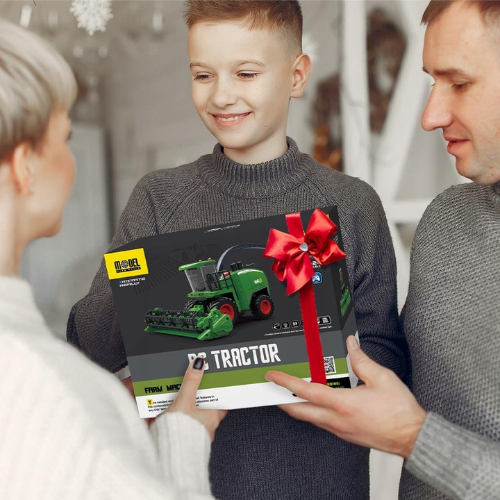 TRAKTOR ZDALNIE STEROWANY CIĄGNIK Z PRZYCZEPĄ RC na PILOTA 2W1