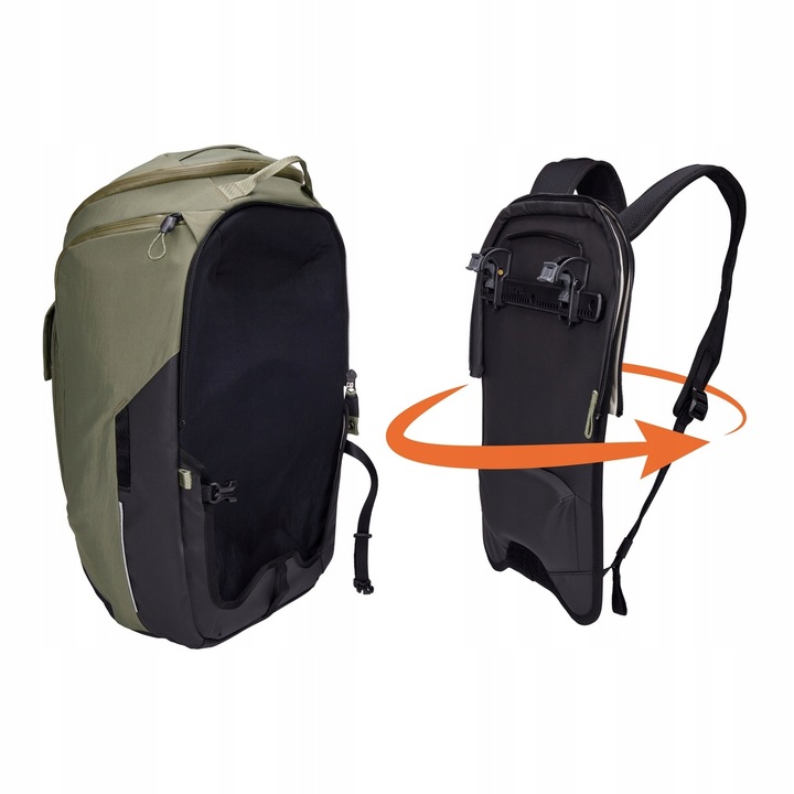 Plecak Miejski Sakwa Rowerowa Thule Paramount 26L Hybrid Pannier Soft Green