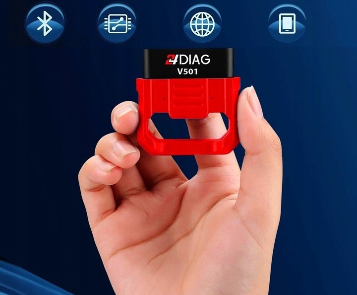 INTERFEJS DIAGNOSTYCZNY 24DIAG V501 ELM327 BLUETOOTH 5.0 OBD2 iOS ANDROID