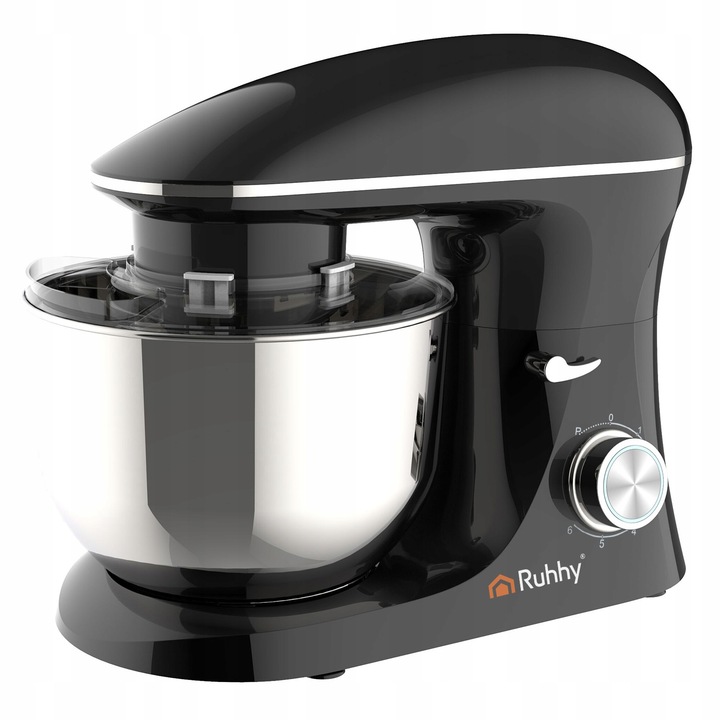 Robot Planetarny Kuchenny RUHHY 6,2L Wielofunkcyjny Mikser do Ciasta CZARNY