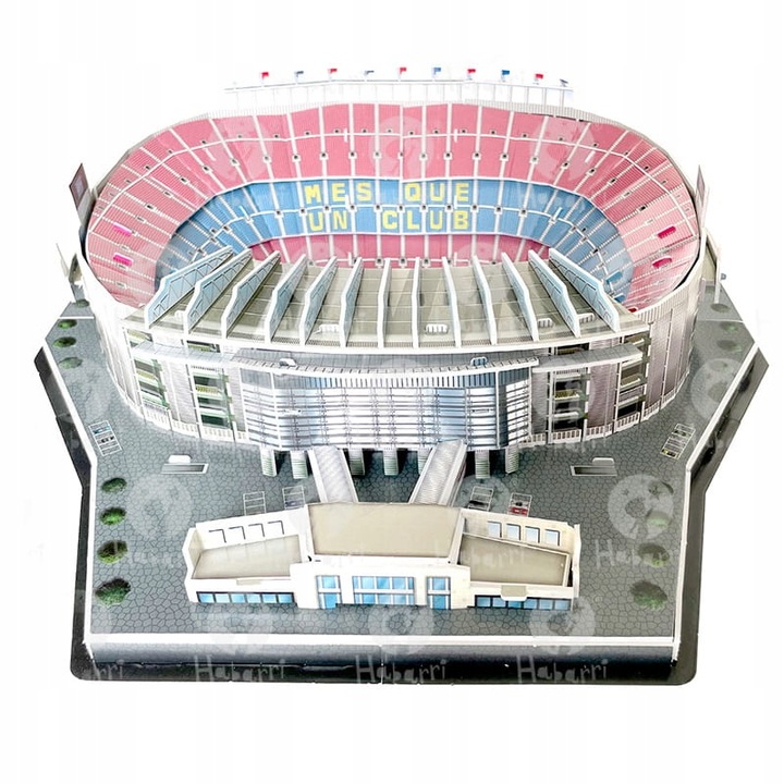 Stadion piłkarski CAMP NOU FC Barcelona Puzzle 3D 69 el + GRATIS FIGURKA