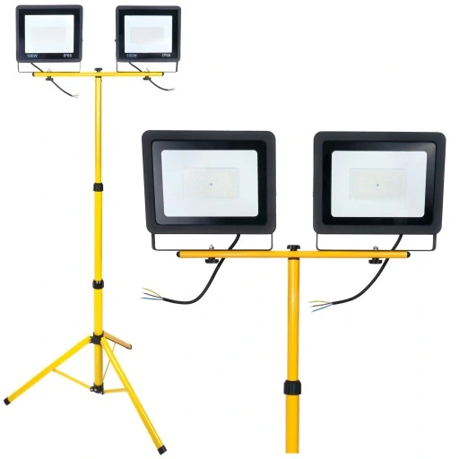 Halogen Naświetlacz LED 2x 100W + Statyw Budowlany