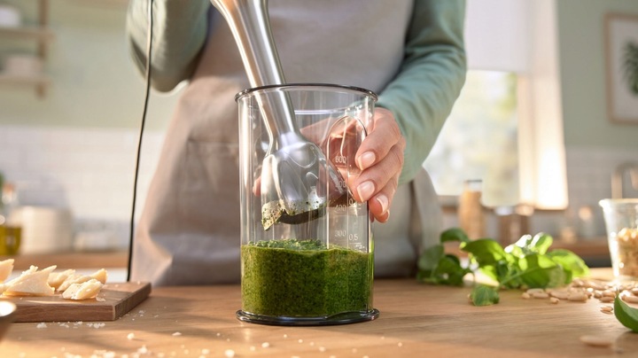 Blender ręczny z pojemnikiem Bosch ErgoMaster Serie 6 1200W Stalowe ostrze