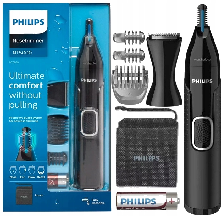 TRYMER PHILIPS DO USZU BRWI NOSA BRODY+ETUI GRATIS