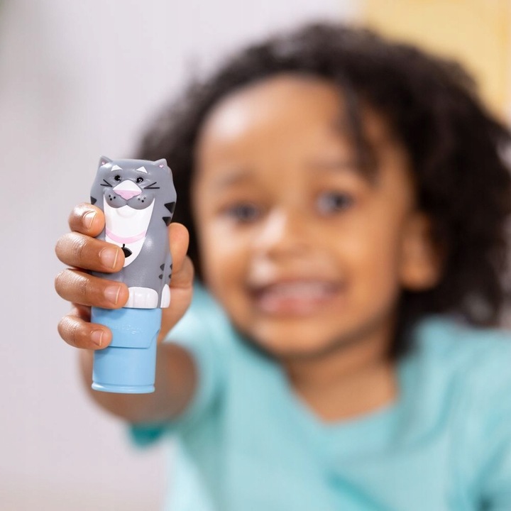 Zabawki dla dzieci 3+ Naklejki Stempelek Kot StickerWOW Książeczka