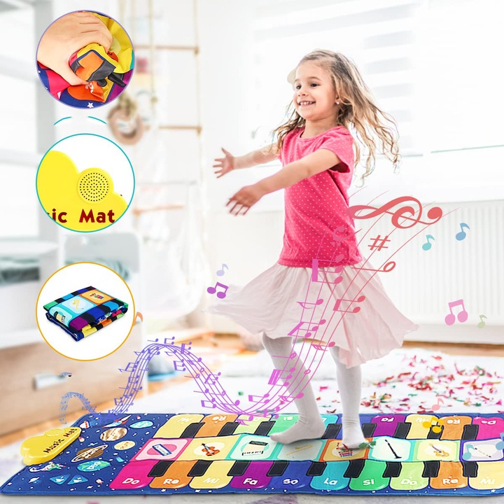MATA MUZYCZNA EDUKACYJNA PIANINKO DLA DZIECI GRA DO TAŃCZENIA INTERAKTYWNA