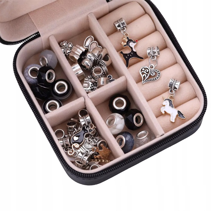 ZESTAW DO ROBIENIA BRANSOLETEK NASZYJNIKÓW PREZENT + KUFEREK FAJNY