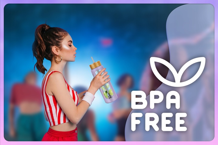 BUTELKA SZKLANA NA WODĘ NAPOJE ZE SŁOMKĄ SITKIEM SZCZELNA DUŻA BIDON 1,2L