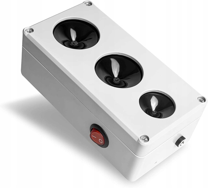 Potężny odstraszacz gryzoni, cichy, trzy głośniki, moc