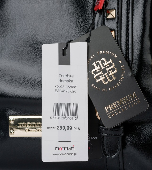 MONNARI Torebka damska kuferek Listonoszka Pojemny PREMIUM Dżety Pojemny