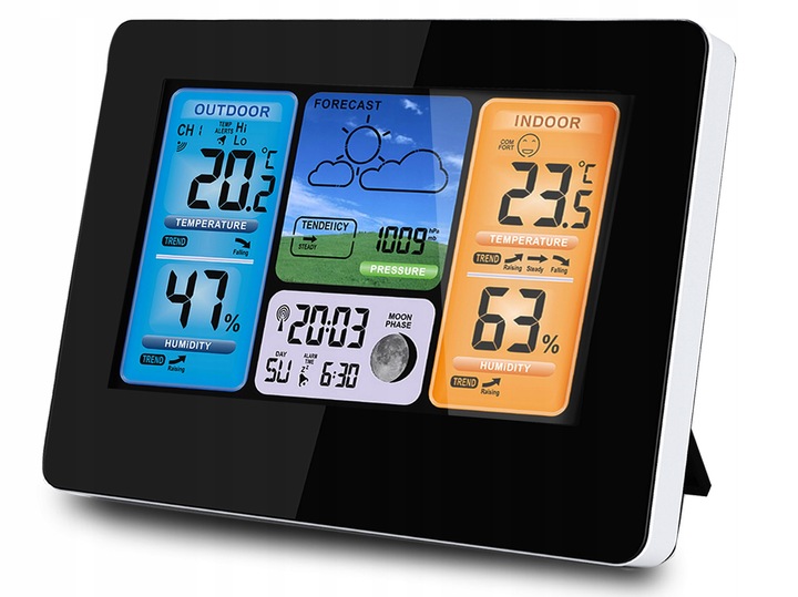 BEZPRZEWODOWA STACJA POGODY POGODOWA HIGROMETR