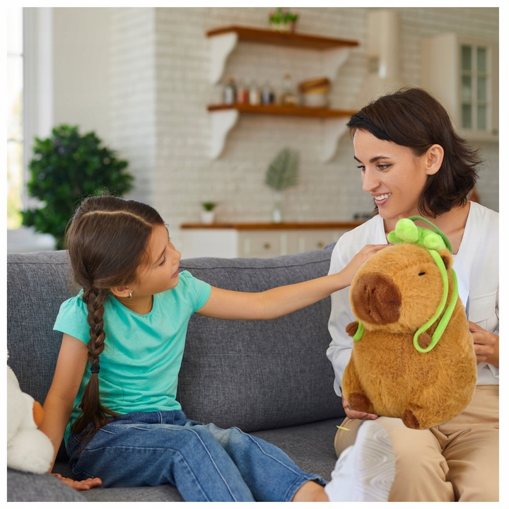 Maskotka Kapibara pluszak żółwik zabawka z plecakiem miękka pluszowa