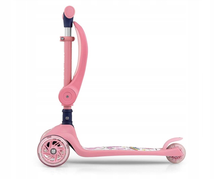 Hulajnoga trójkołowa dla dzieci koła LED Scooter Milly Mally Fuzzy Pink