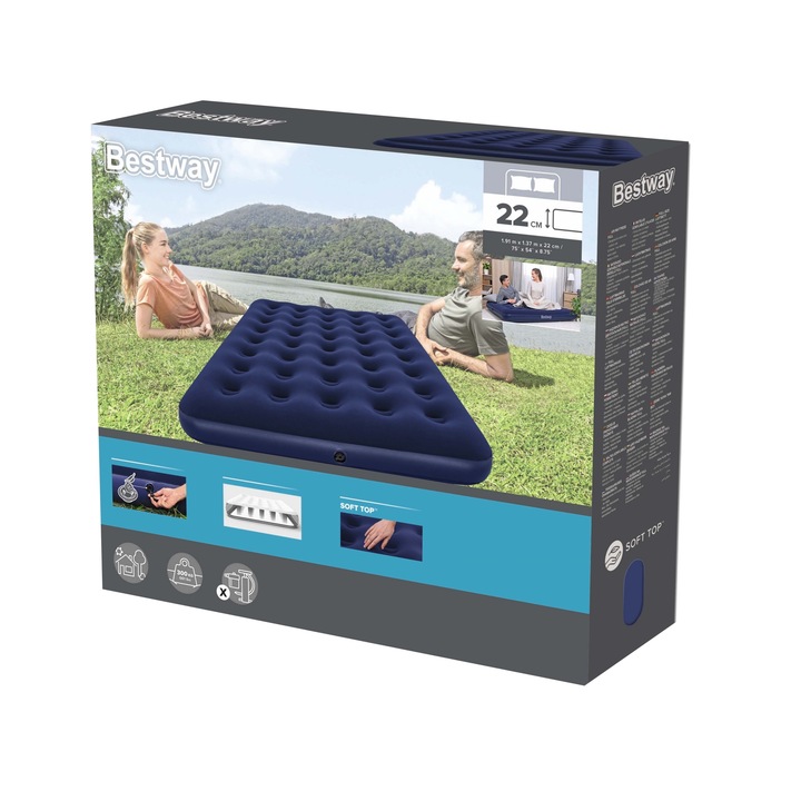 Materac dwuosobowy Bestway 191 x 137 x 22 cm 67002