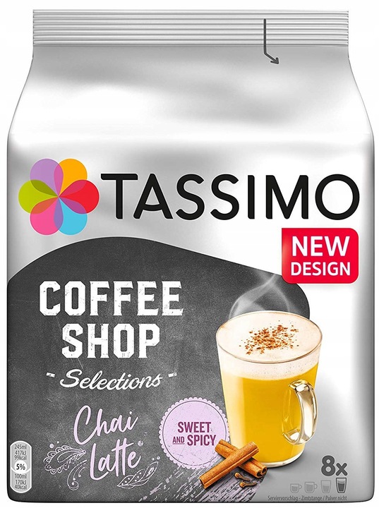 NEW Kapsułki TASSIMO CHAI LATTE 8 Sweet&Spicy