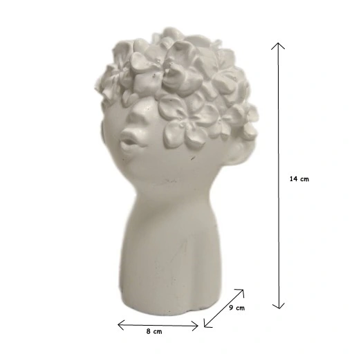 MAŁA FIGURKA GIPSOWA GŁOWA OZDOBA DO OGRODU DOMU NA PREZENT PODARUNEK