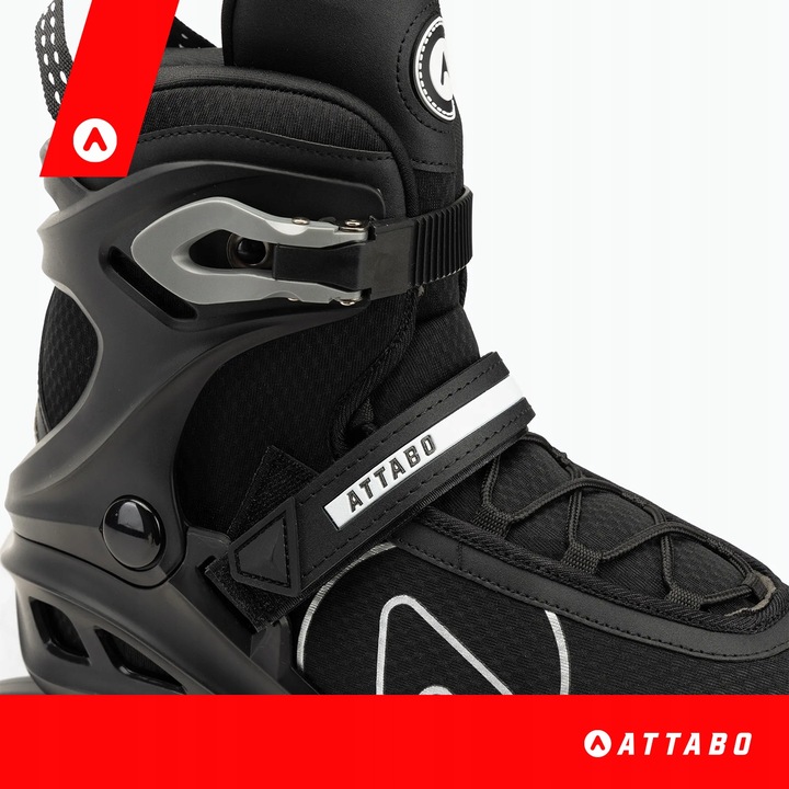 Rolki męskie ATTABO Bricker 45 Fitness czarne ABEC-7 ALUMINIOWA SZYNA